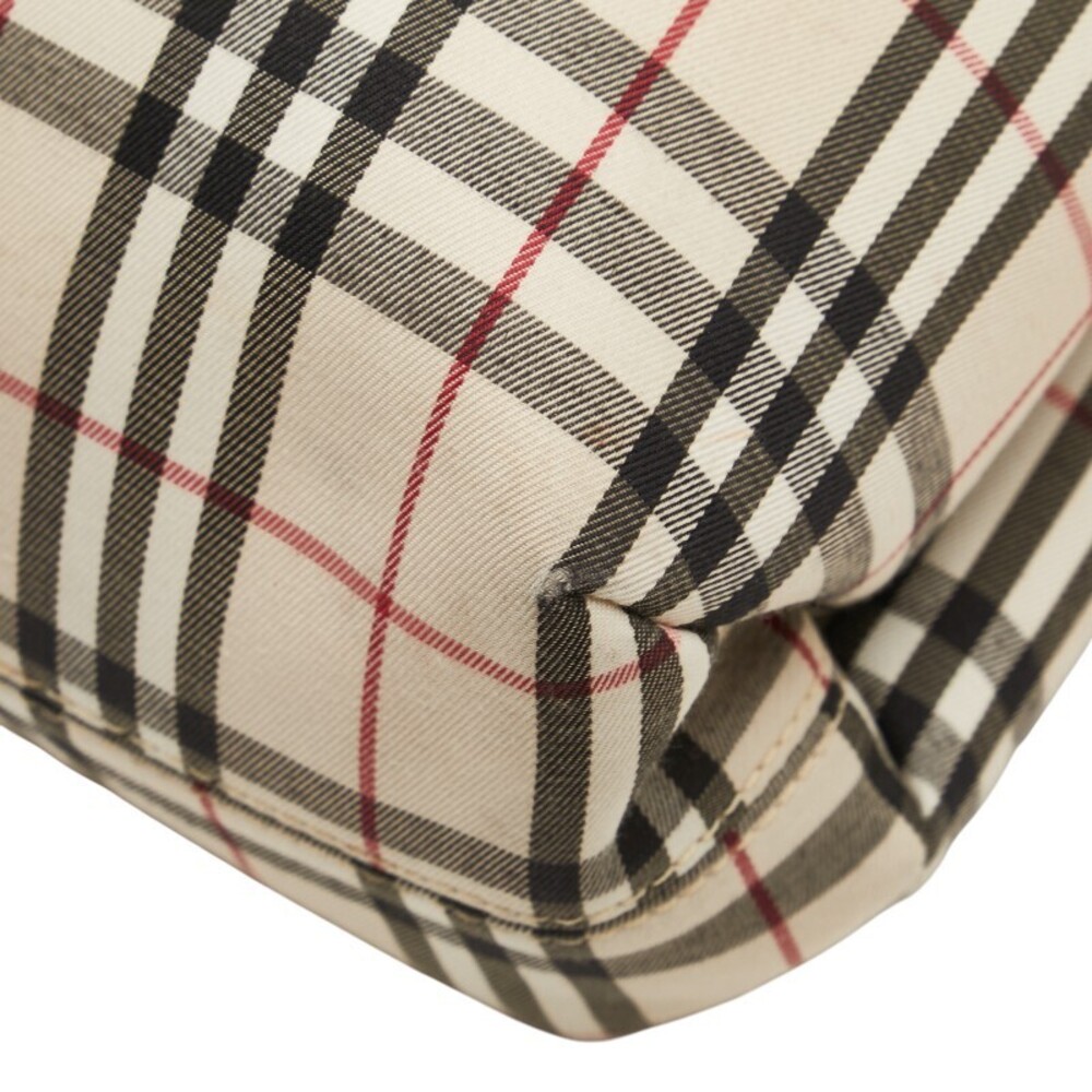 Burberry Nova Check Tote Bag Beige Tan Black Canvas - Picture 5 of 9